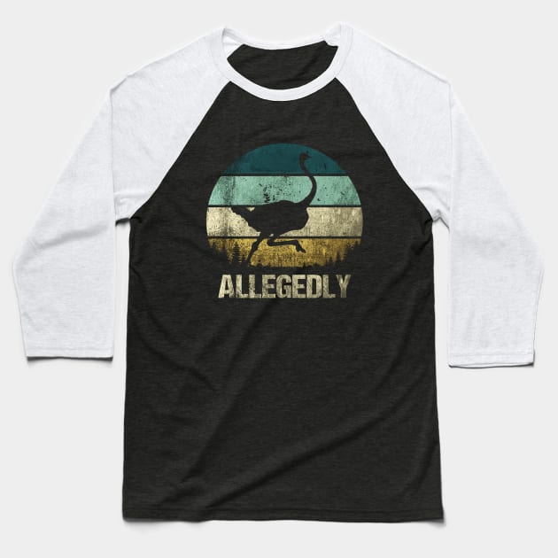 Vintage Allegedly Ostrich Baseball T-Shirt by Ostakos